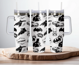 Bat_Man Laser Engraved Full Wrap Design 40oz Tumbler