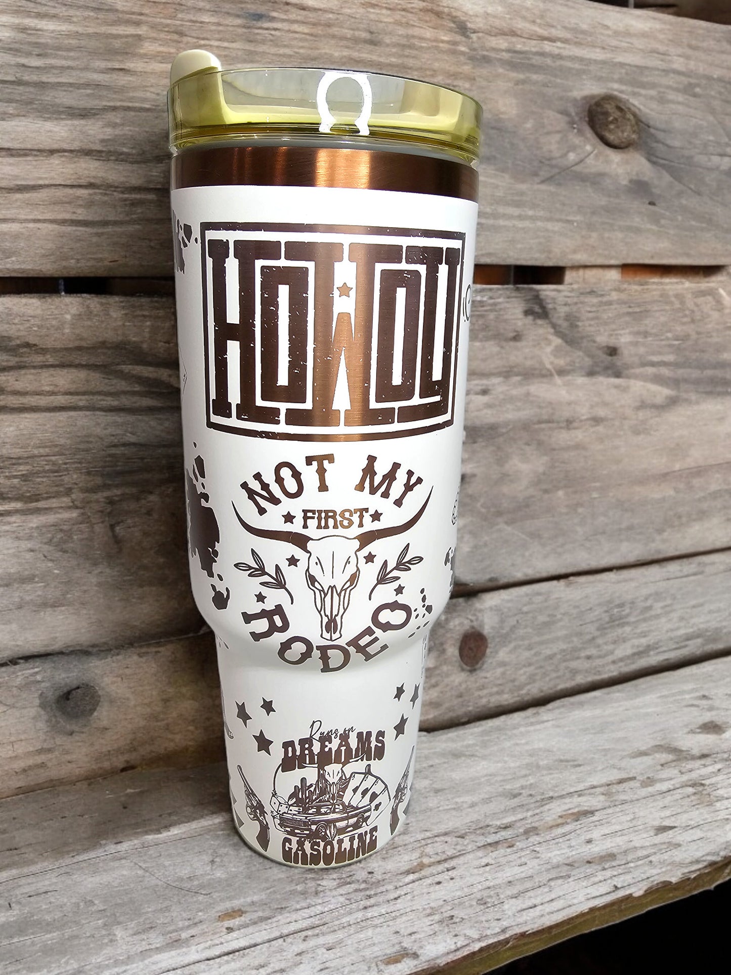 Western Laser Engraved Full Wrap Design 40oz Tumbler