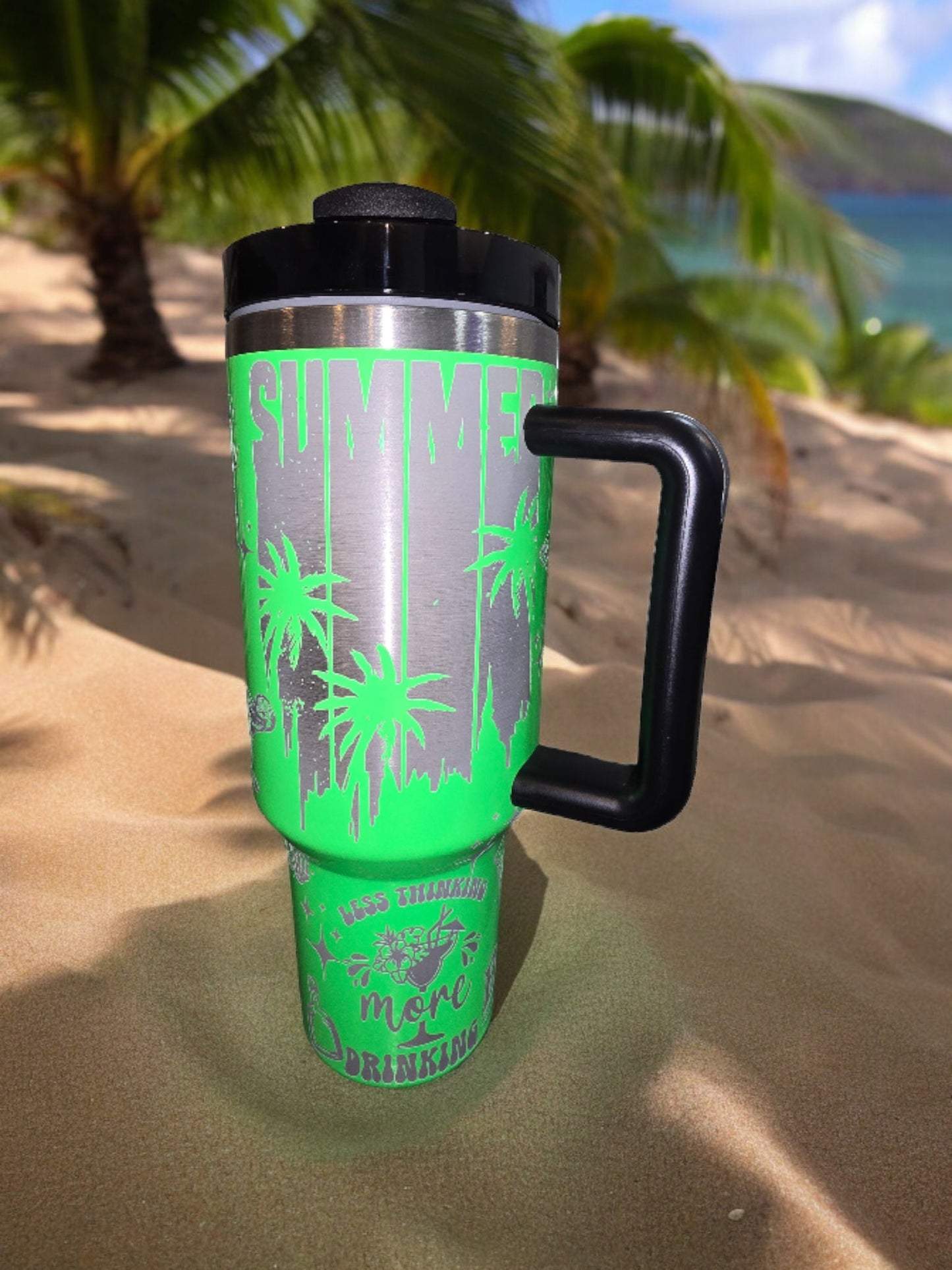 2.0 Tanned and Tipsy Laser Engraved Full Wrap Design 40oz Tumbler