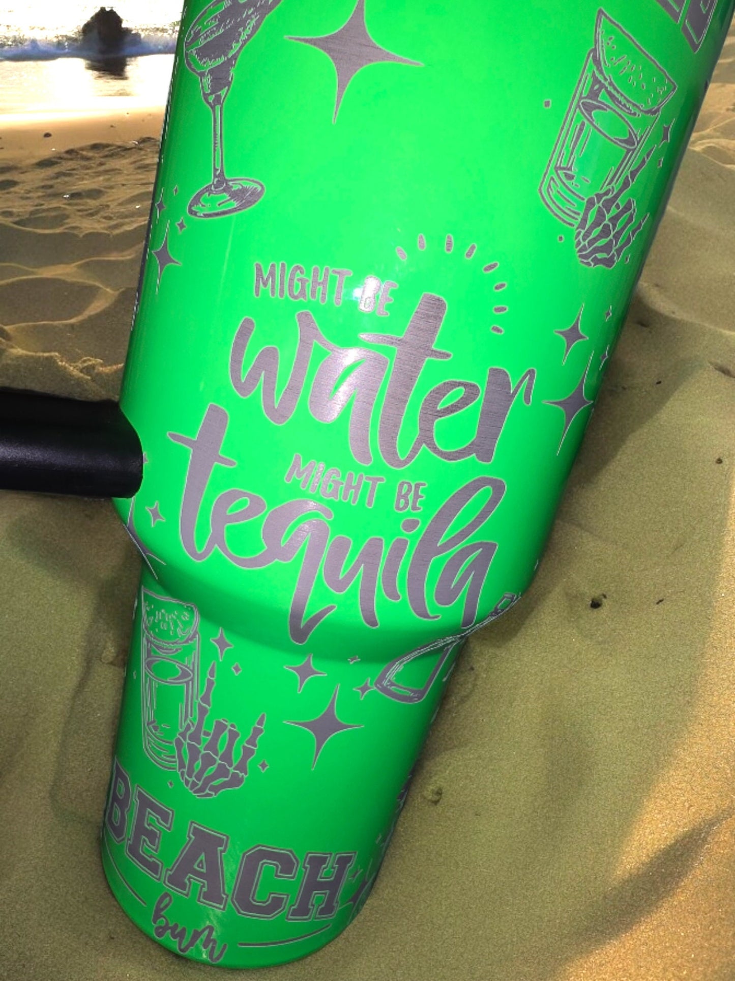 2.0 Tanned and Tipsy Laser Engraved Full Wrap Design 40oz Tumbler