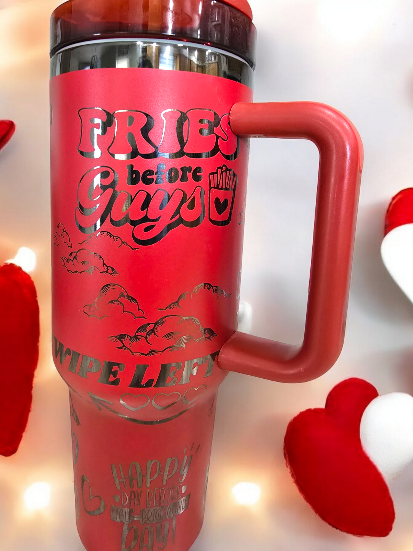 Sorry Cupid Engraved Full Wrap Design 40oz Tumbler