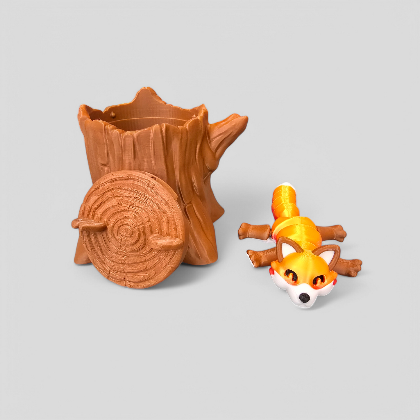 Articulating 3D Printed Fox with Stump Hideaway