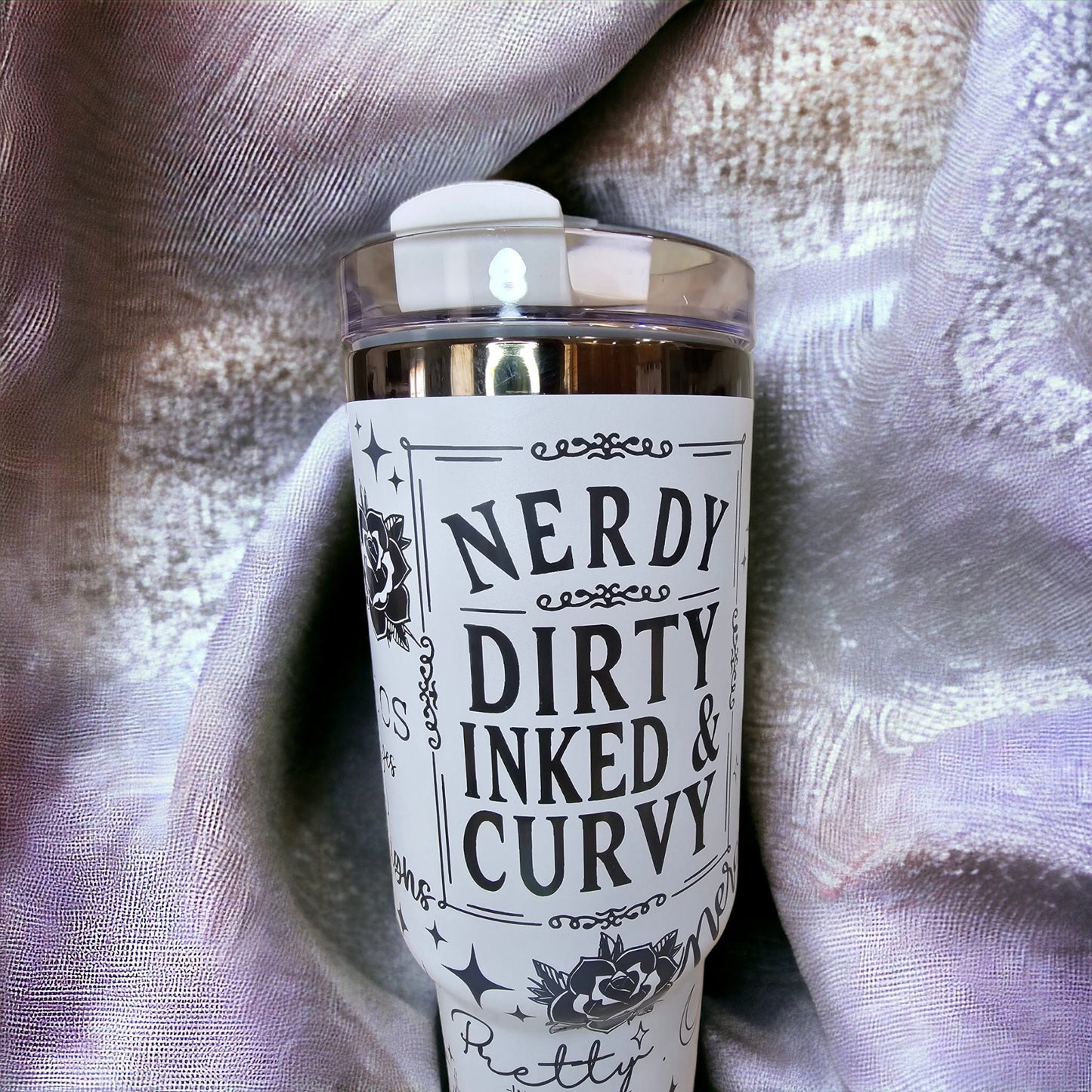 Nerdy, Dirty, Inked and Curvy 40oz Tumbler