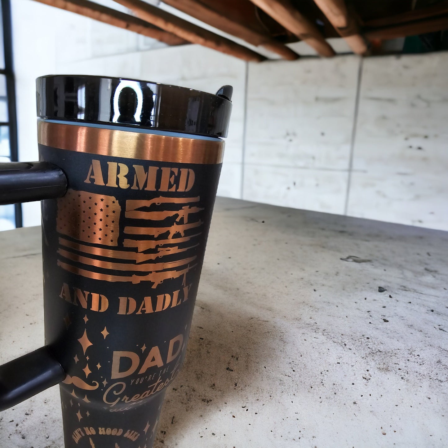 Big Dad Energy Laser Engraved Full Wrap Design 40oz Tumbler, Digital Download, Seamless SVG For Laser Rotary