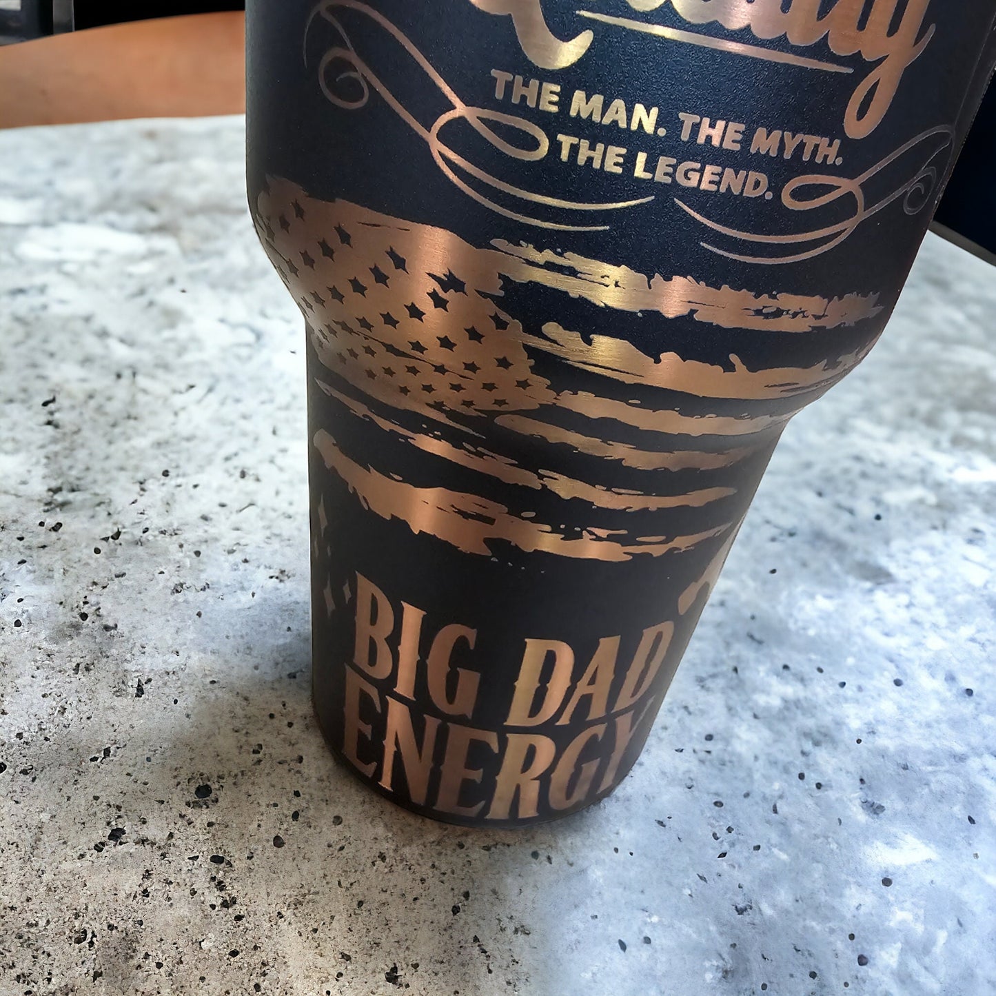 Big Dad Energy Laser Engraved Full Wrap Design 40oz Tumbler, Digital Download, Seamless SVG For Laser Rotary