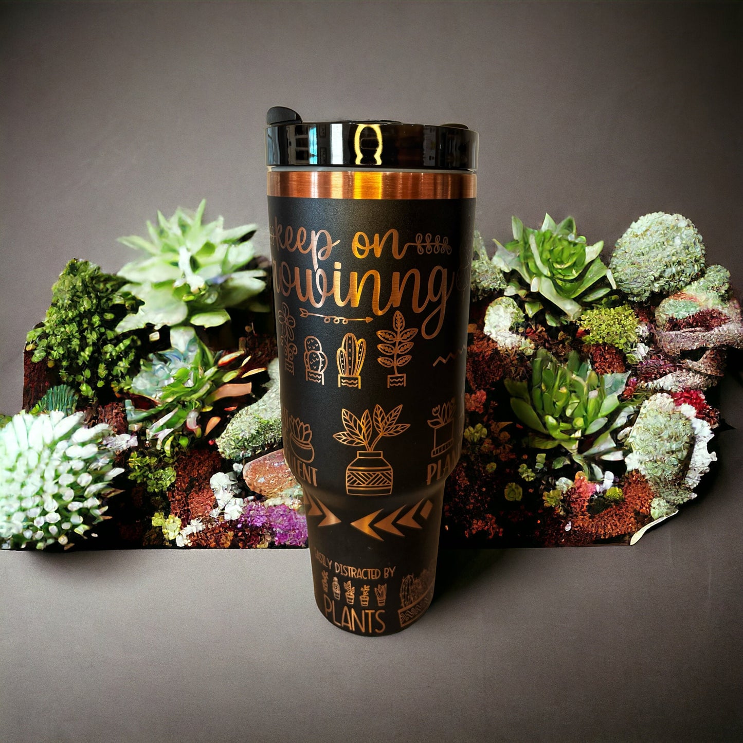 You Grow Girl! Laser Engraved Full Wrap Design 40oz Tumbler, Digital Download, Seamless SVG For Laser Rotary