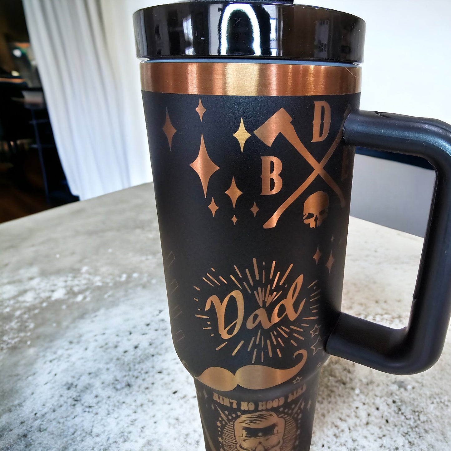 Big Dad Energy Laser Engraved Full Wrap Design 40oz Tumbler, Digital Download, Seamless SVG For Laser Rotary