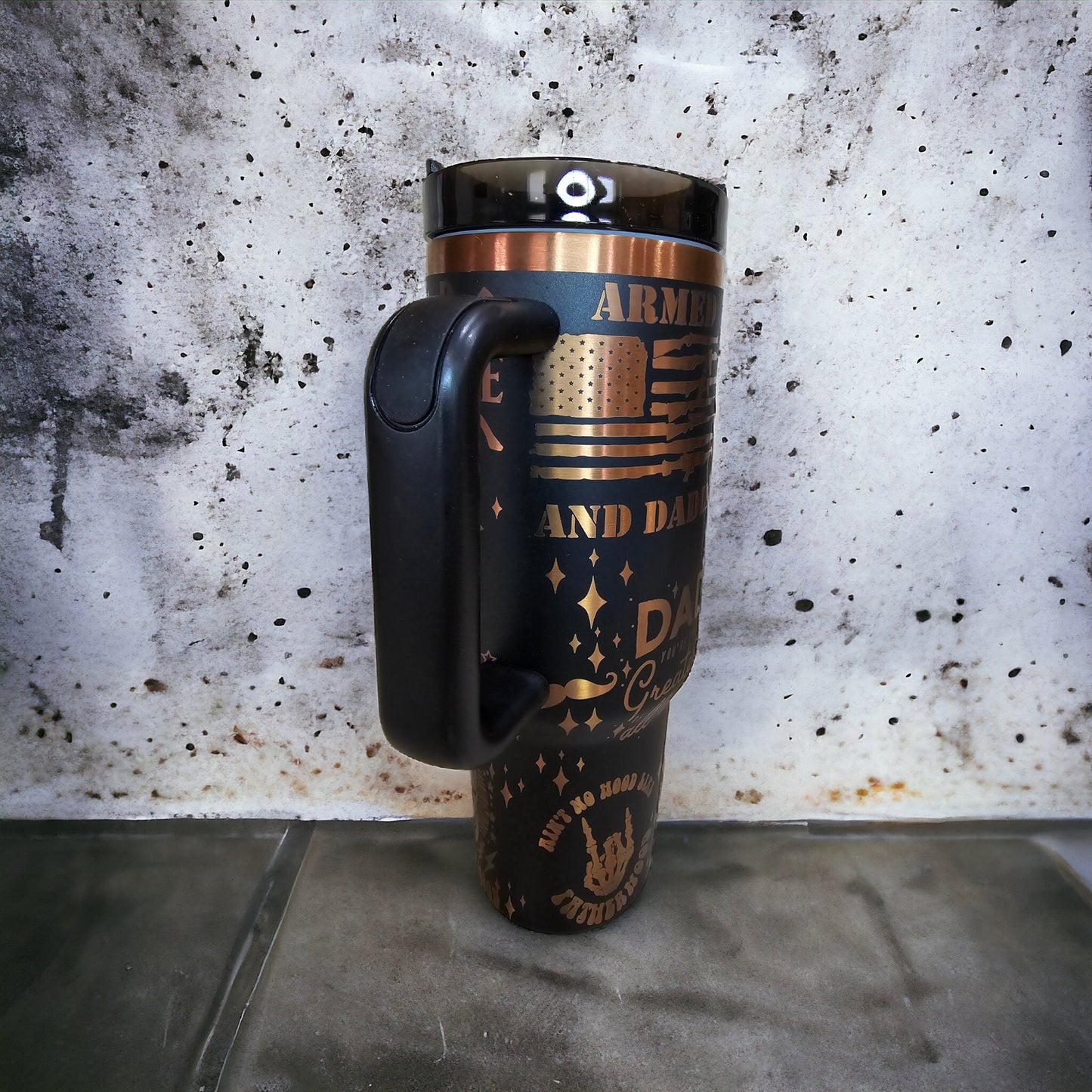 Big Dad Energy Laser Engraved Full Wrap Design 40oz Tumbler, Digital Download, Seamless SVG For Laser Rotary