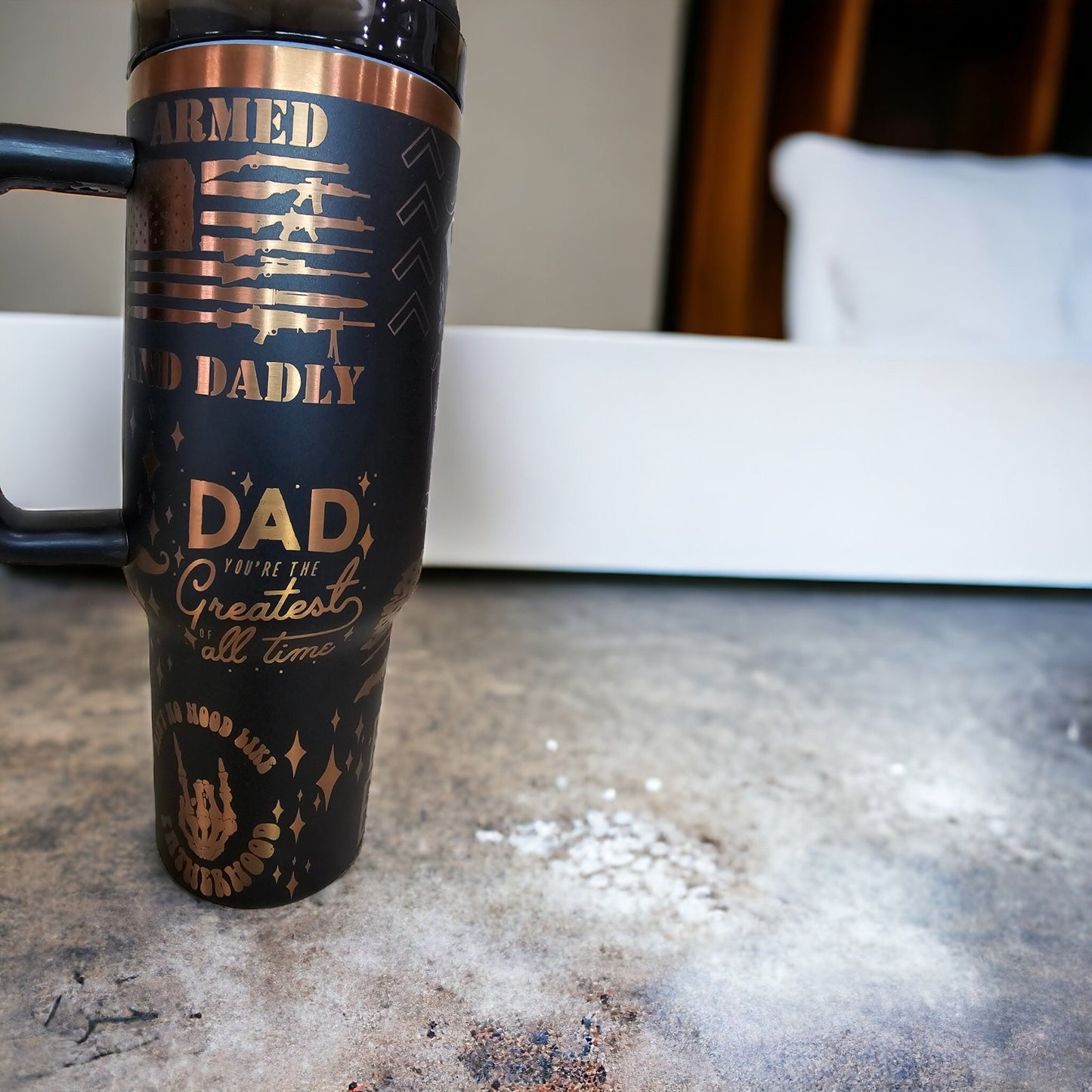 Big Dad Energy Laser Engraved Full Wrap Design 40oz Tumbler, Digital Download, Seamless SVG For Laser Rotary