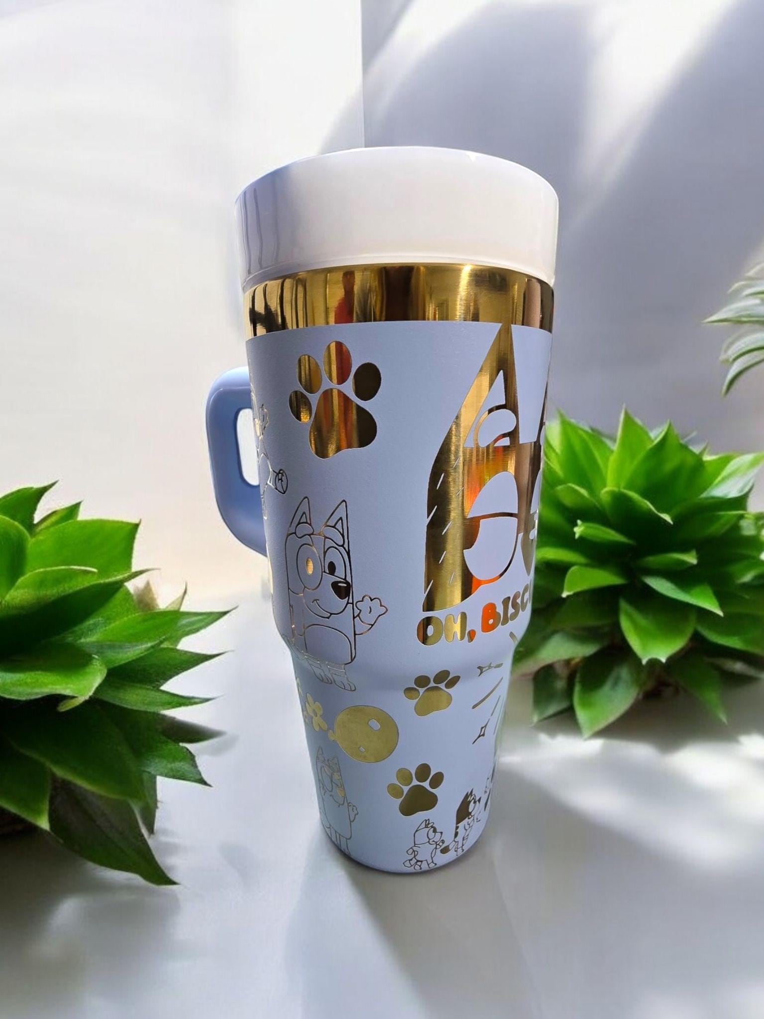 Bluey Full Wrap Design 14oz Tumbler, Digital Download, Seamless SVG For Laser Rotary