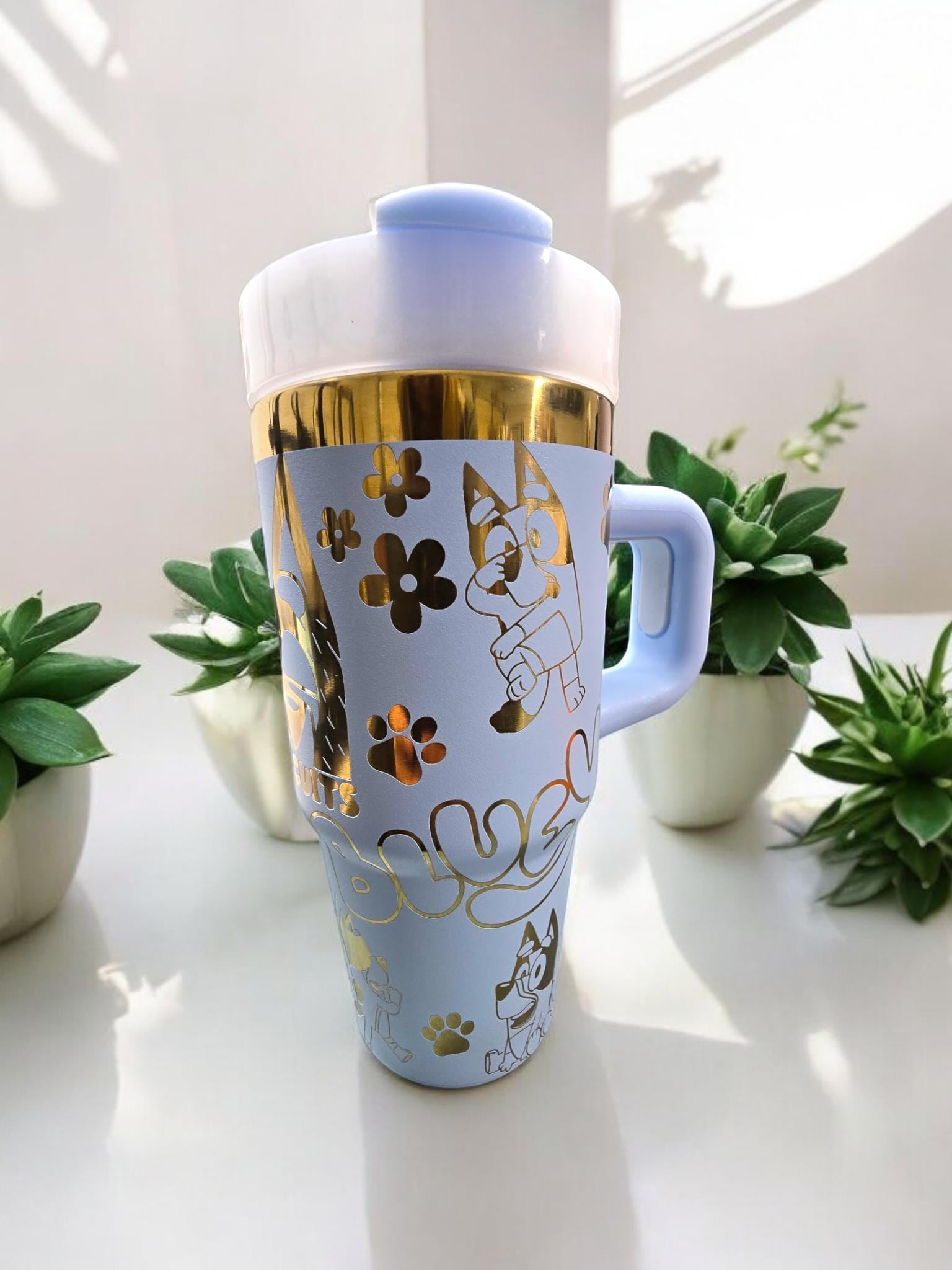 Bluey Full Wrap Design 14oz Tumbler, Digital Download, Seamless SVG For Laser Rotary