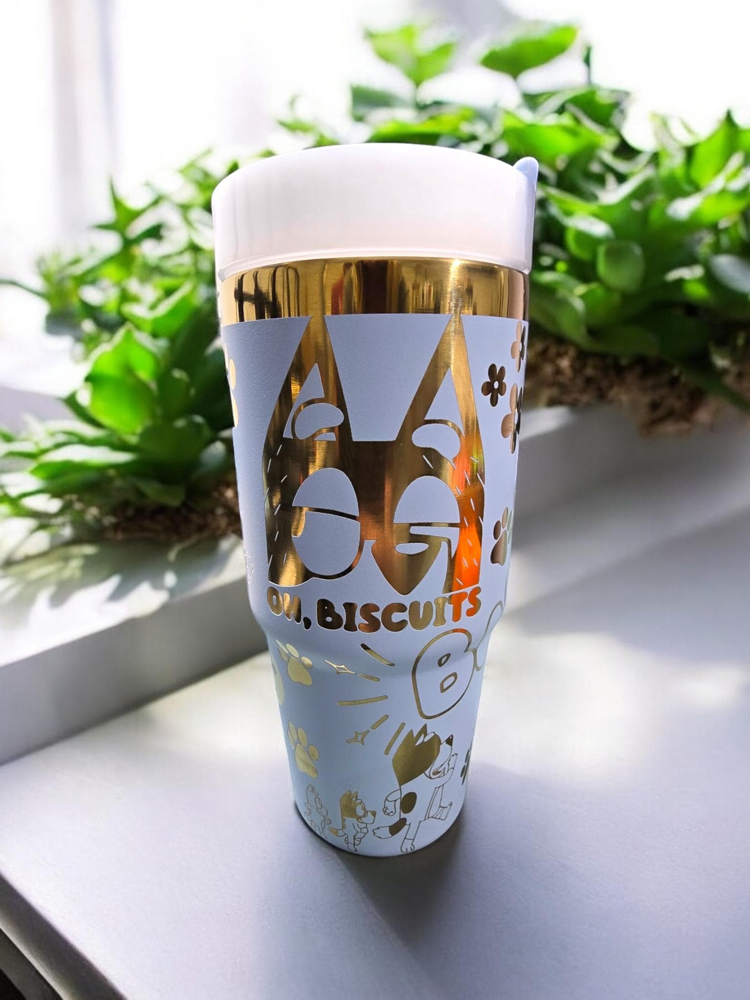 Bluey Full Wrap Design 14oz Tumbler, Digital Download, Seamless SVG For Laser Rotary