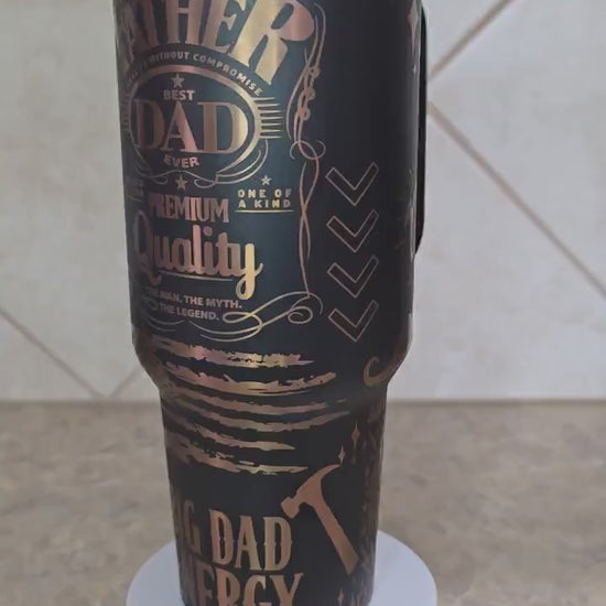 Big Dad Energy Laser Engraved Full Wrap Design 40oz Tumbler, Digital Download, Seamless SVG For Laser Rotary