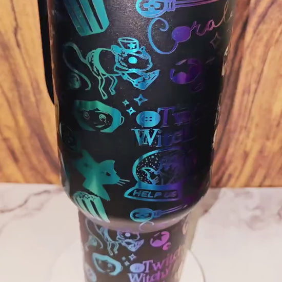 Coraline Engraved Full Seamless Wrap Design 40oz Tumbler, Digital Download, Seamless SVG and PNG For Laser Rotary