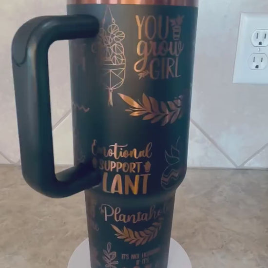 You Grow Girl! Laser Engraved Full Wrap Design 40oz Tumbler, Digital Download, Seamless SVG For Laser Rotary